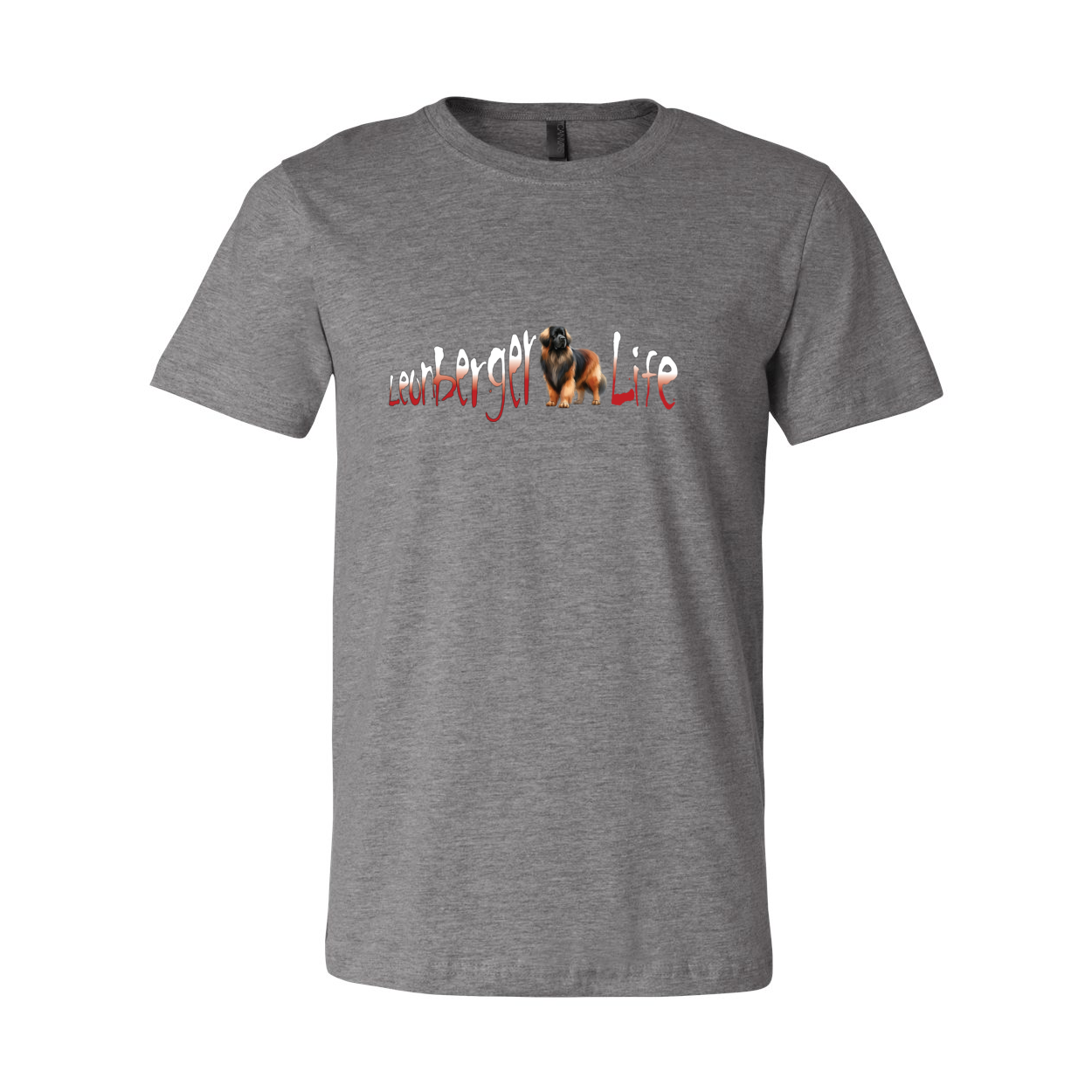 Leonberger Life Red/White Unisex SS Jersey Tee - WagALotBowWow