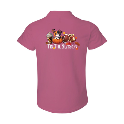 Calico Cat Tis The Season Fall Front/Back - WagALotBowWow