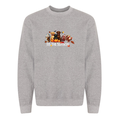 Labrador Tis The Season Fall Heavy Blend Crewneck Sweatshirt - WagALotBowWow