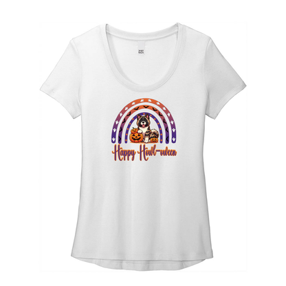 Akita Howl-oween Scoop Neck Tee - WagALotBowWow