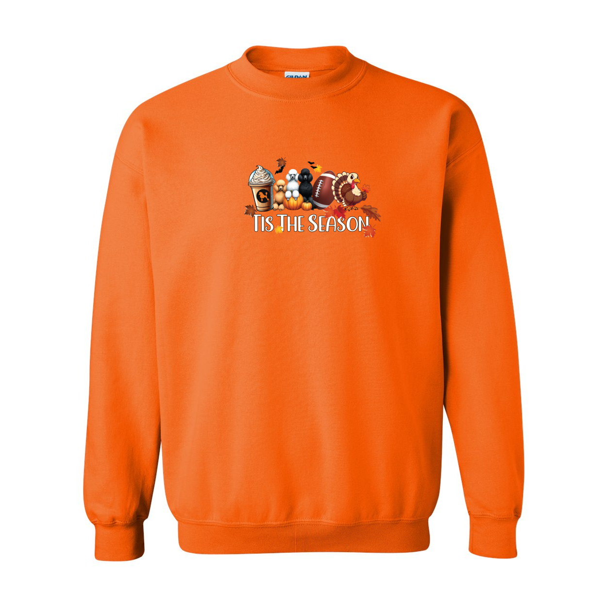 Poodle Tis The Season Fall Heavy Blend Crewneck Sweatshirt - WagALotBowWow