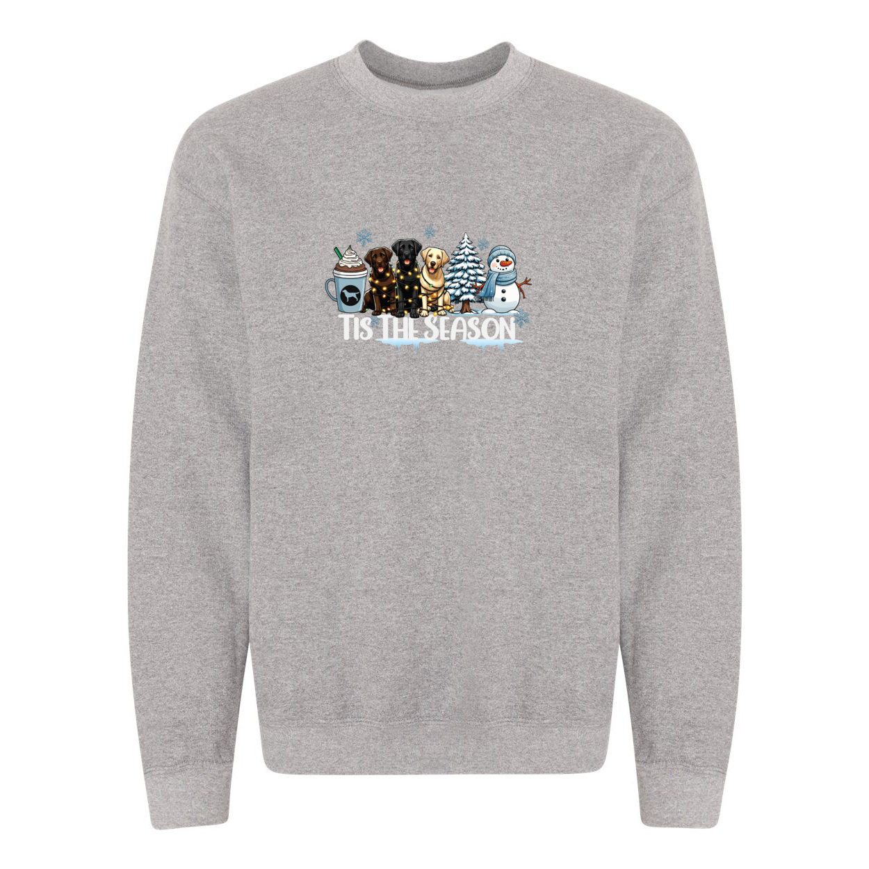 Labrador Tis The Season Winter Heavy Blend Crewneck Sweatshirt - WagALotBowWow