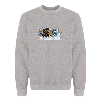 Labrador Tis The Season Winter Heavy Blend Crewneck Sweatshirt - WagALotBowWow