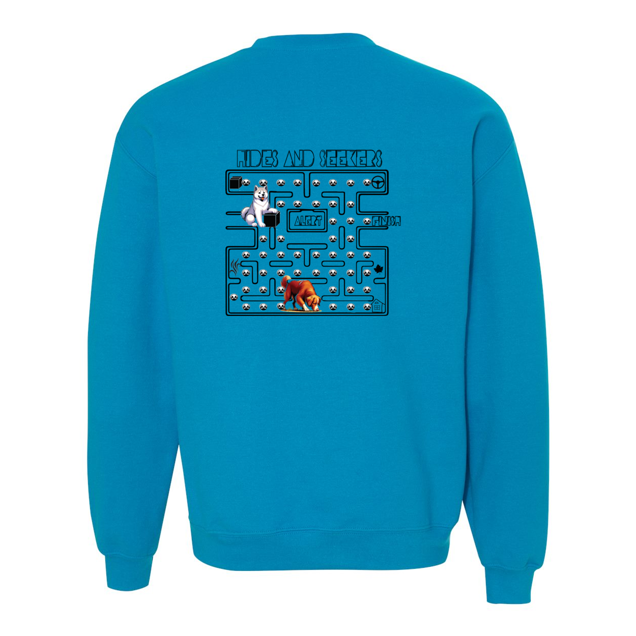 River Maze Scent Heavy Blend Crewneck Sweatshirt - WagALotBowWow