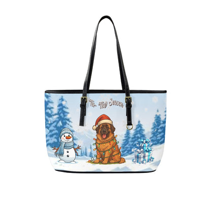Custom Photo Leather Tote – Your Pet, Kids, or Favorite Photo
