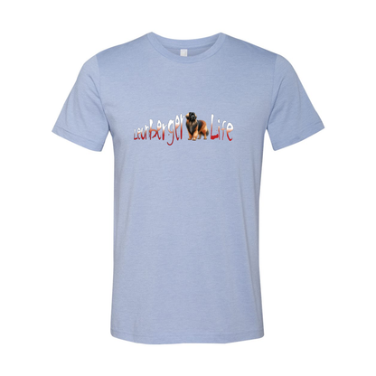 Leonberger Life Red/White Unisex SS Jersey Tee - WagALotBowWow