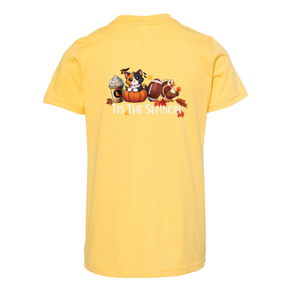 Calico Cat Tis The Season Fall Front/Back - WagALotBowWow