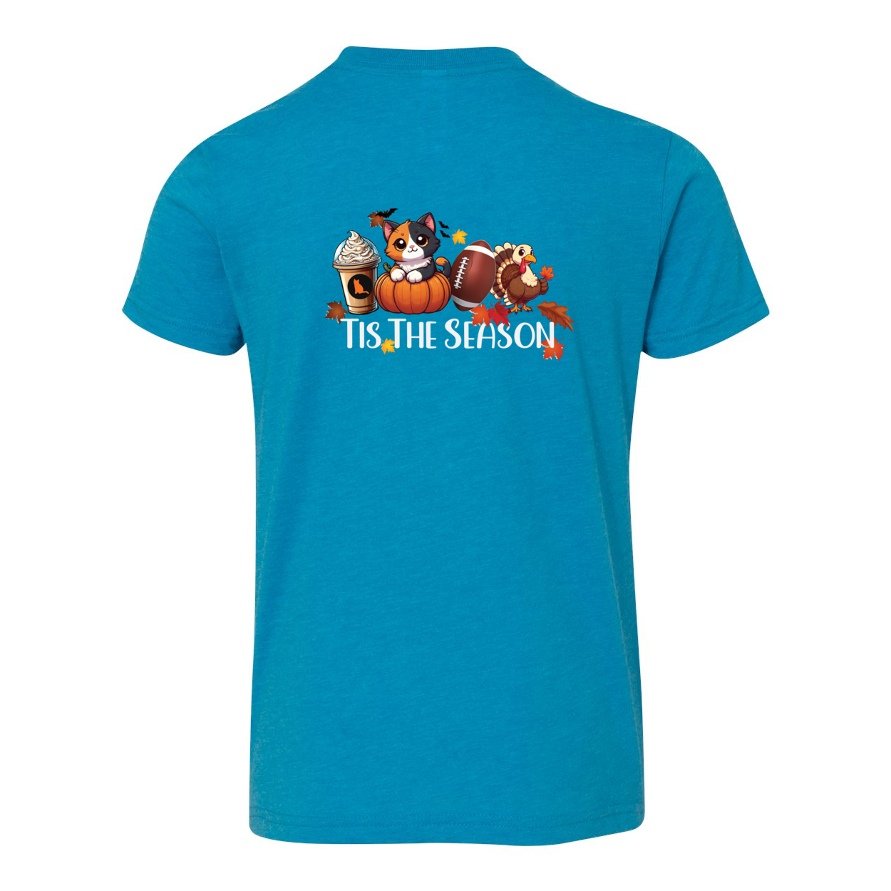 Calico Cat Tis The Season Fall Front/Back - WagALotBowWow