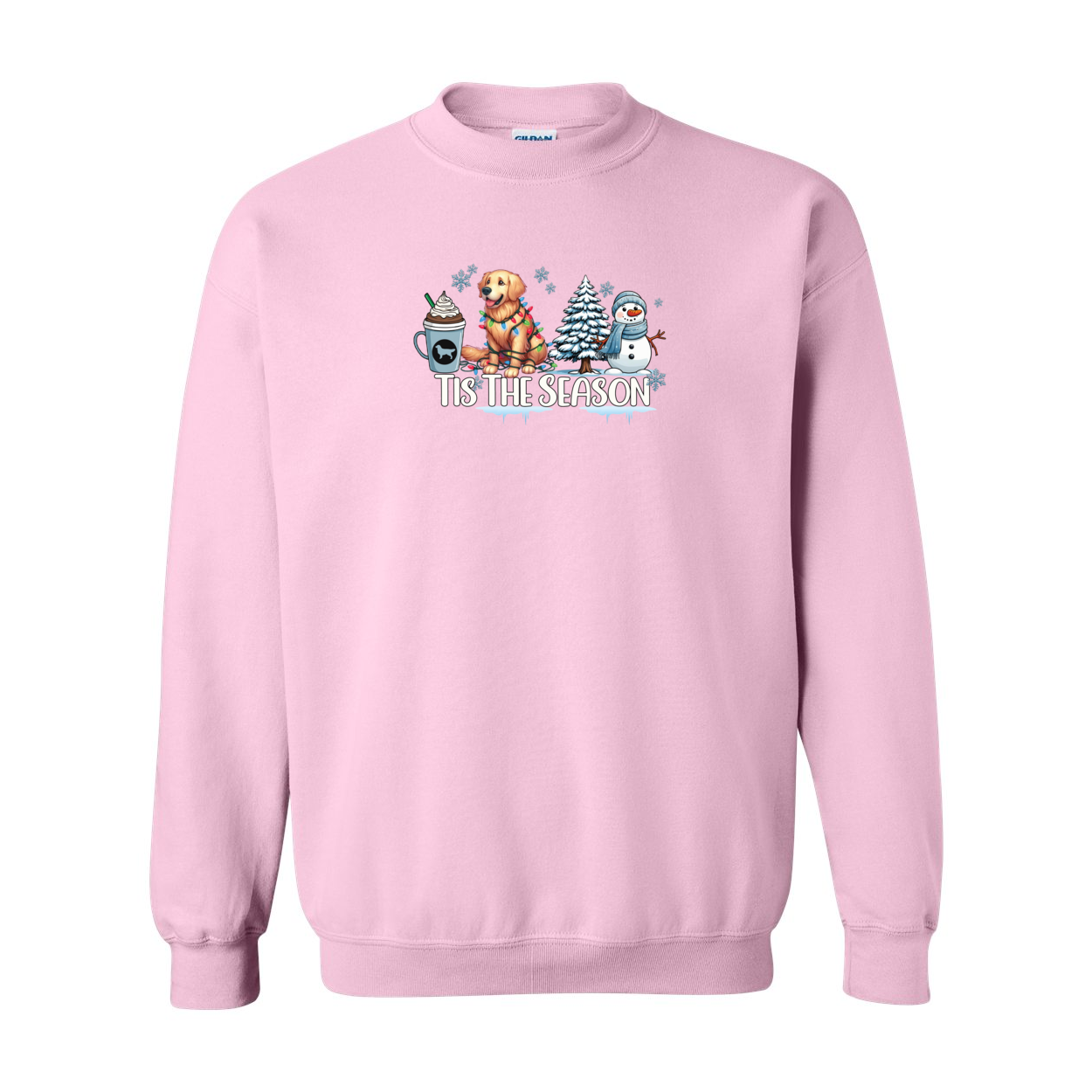 Golden Tis The Season Winter Heavy Blend Crewneck Sweatshirt - WagALotBowWow
