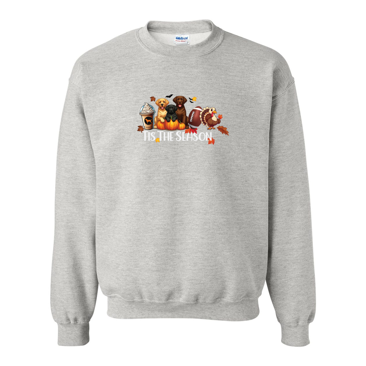 Labrador Tis The Season Fall Heavy Blend Crewneck Sweatshirt - WagALotBowWow