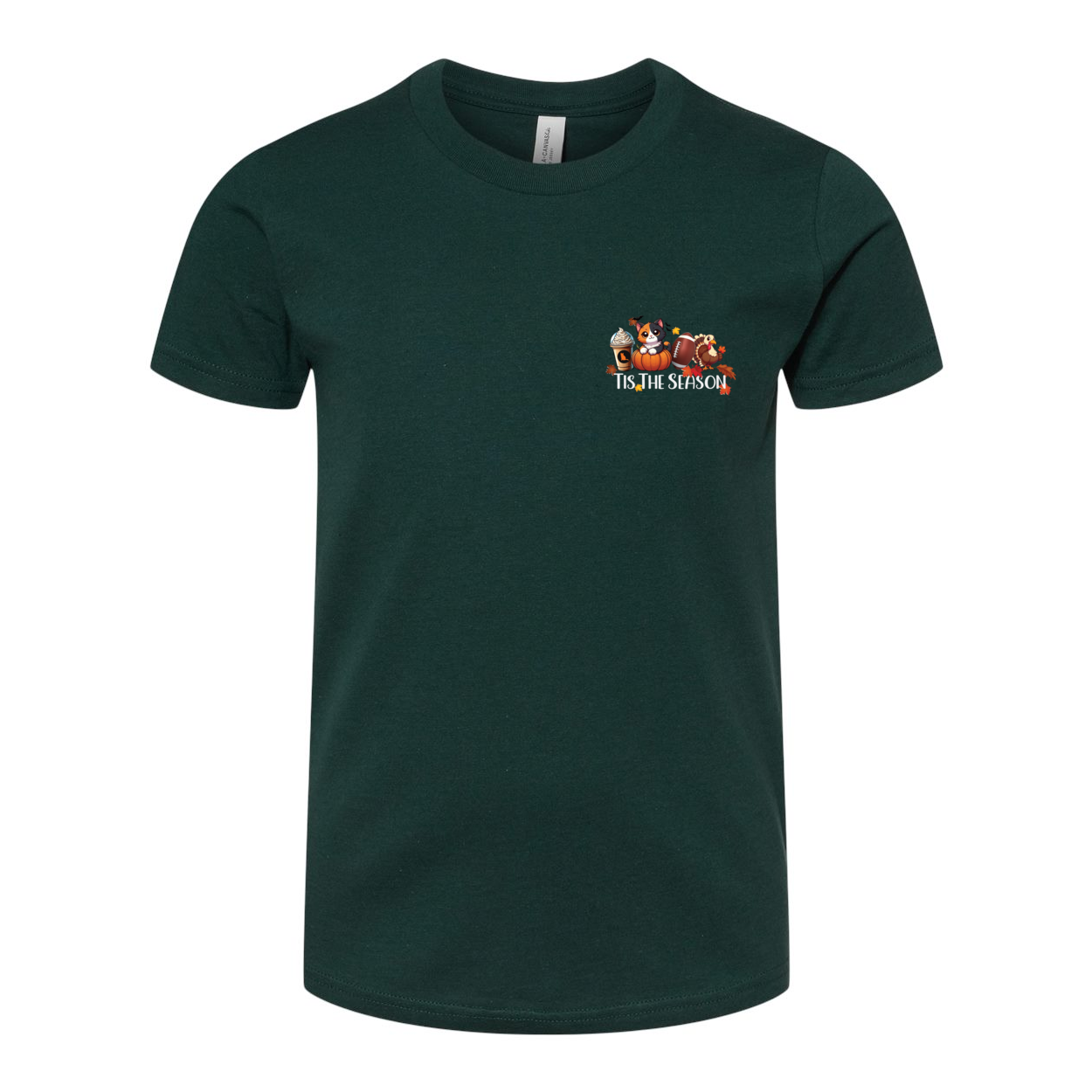 Calico Cat Tis The Season Fall Front/Back - WagALotBowWow