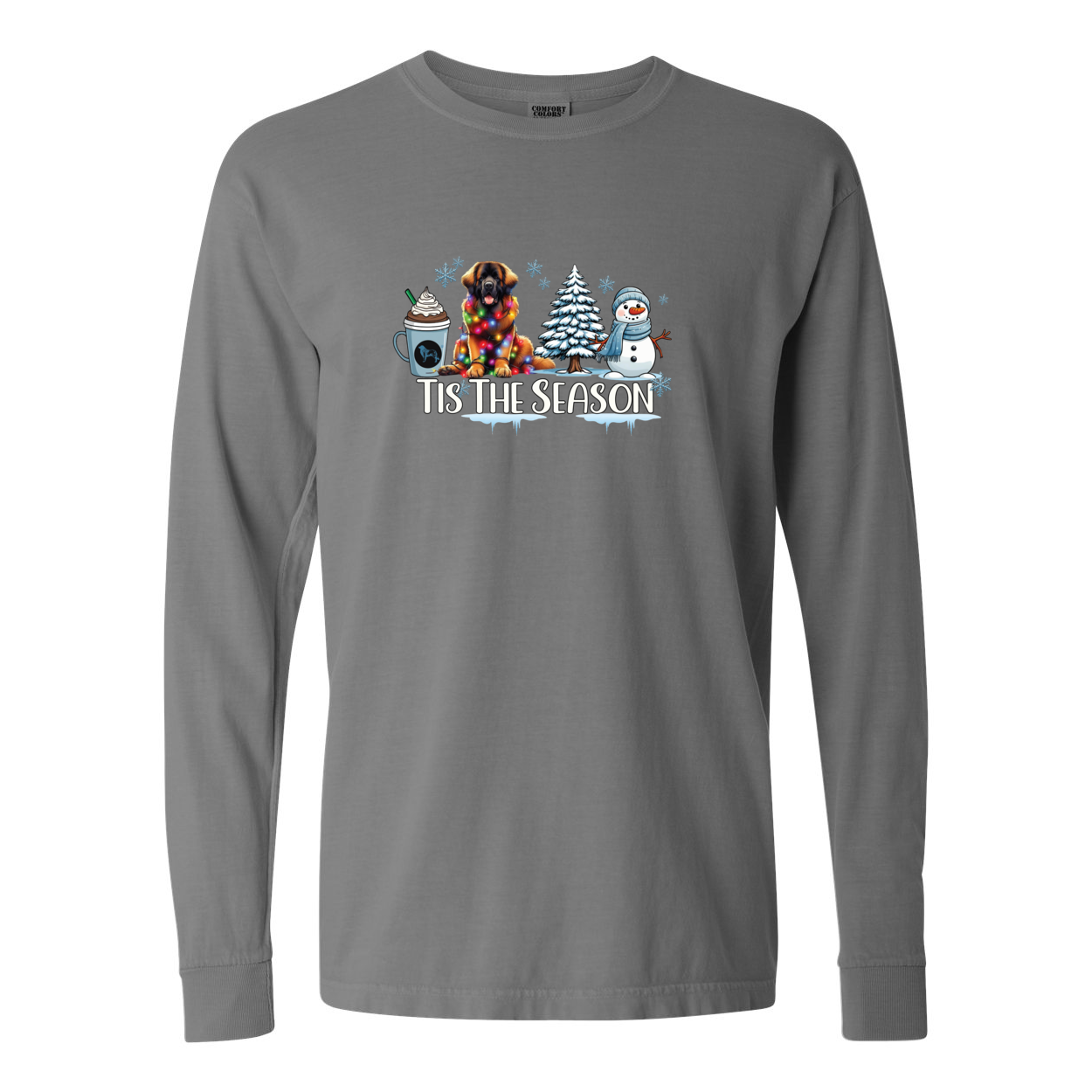 Leonberger Tis The Season Winter Long Sleeve T-Shirt - WagALotBowWow