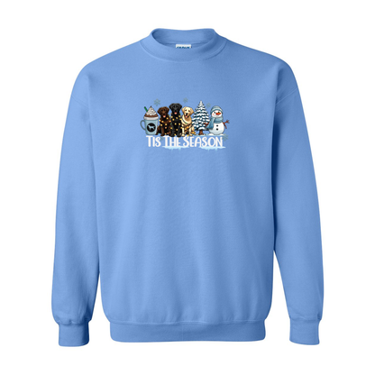 Labrador Tis The Season Winter Heavy Blend Crewneck Sweatshirt - WagALotBowWow