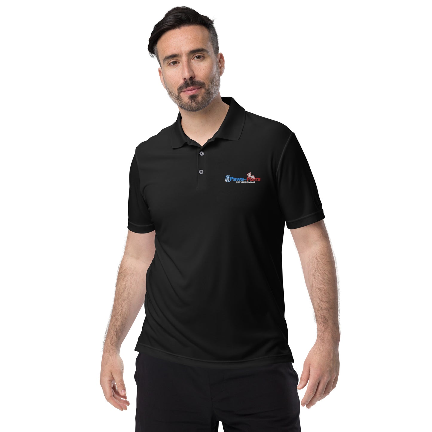 Paws and Purrs adidas performance polo shirt - WagALotBowWow