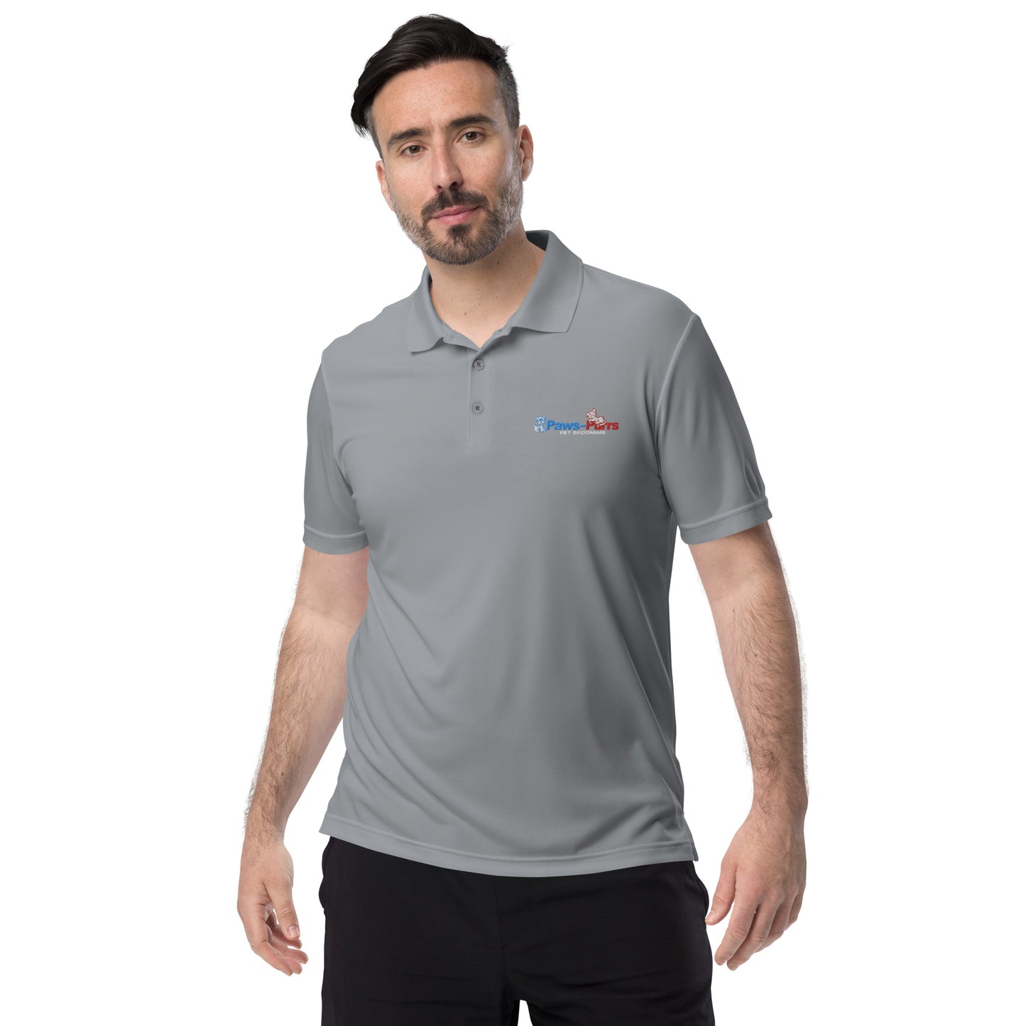 Paws and Purrs adidas performance polo shirt - WagALotBowWow