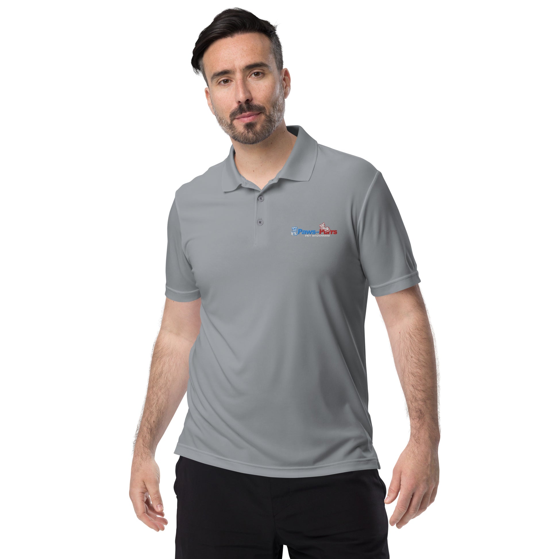 Paws and Purrs adidas performance polo shirt - WagALotBowWow