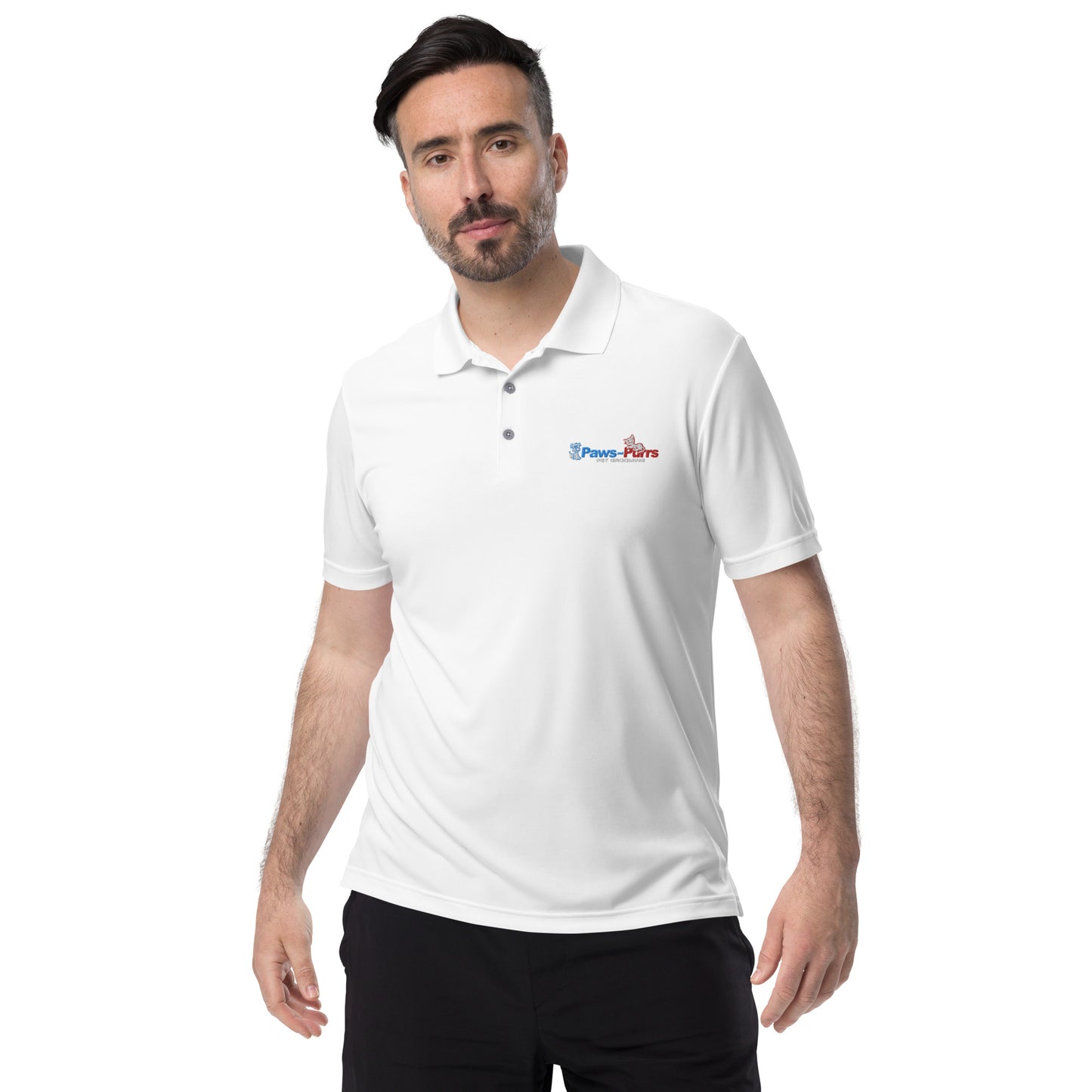 Paws and Purrs adidas performance polo shirt - WagALotBowWow
