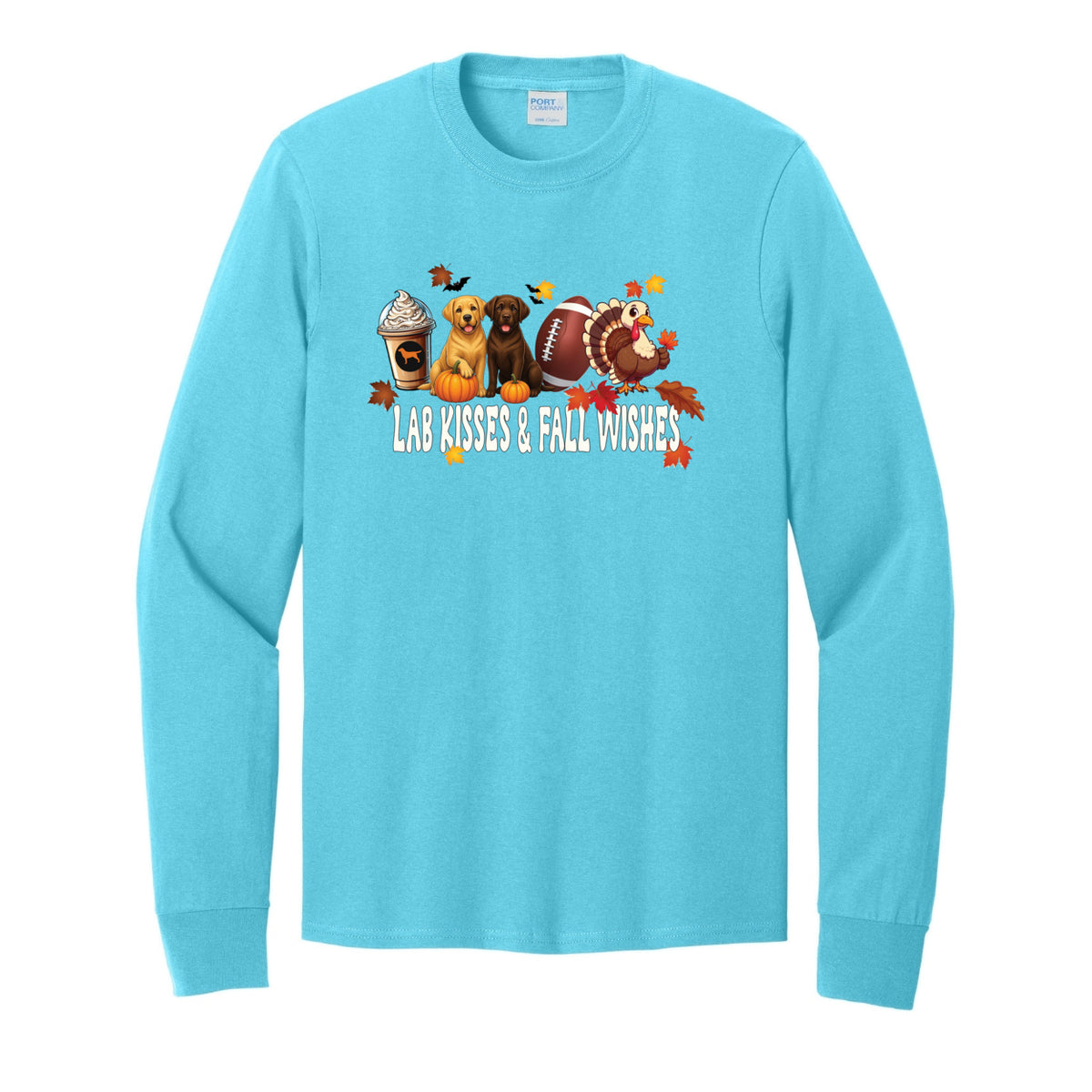 Lab Fall Wishes Port & Co™ PC54LS Long Sleeve Core Cotton Tee