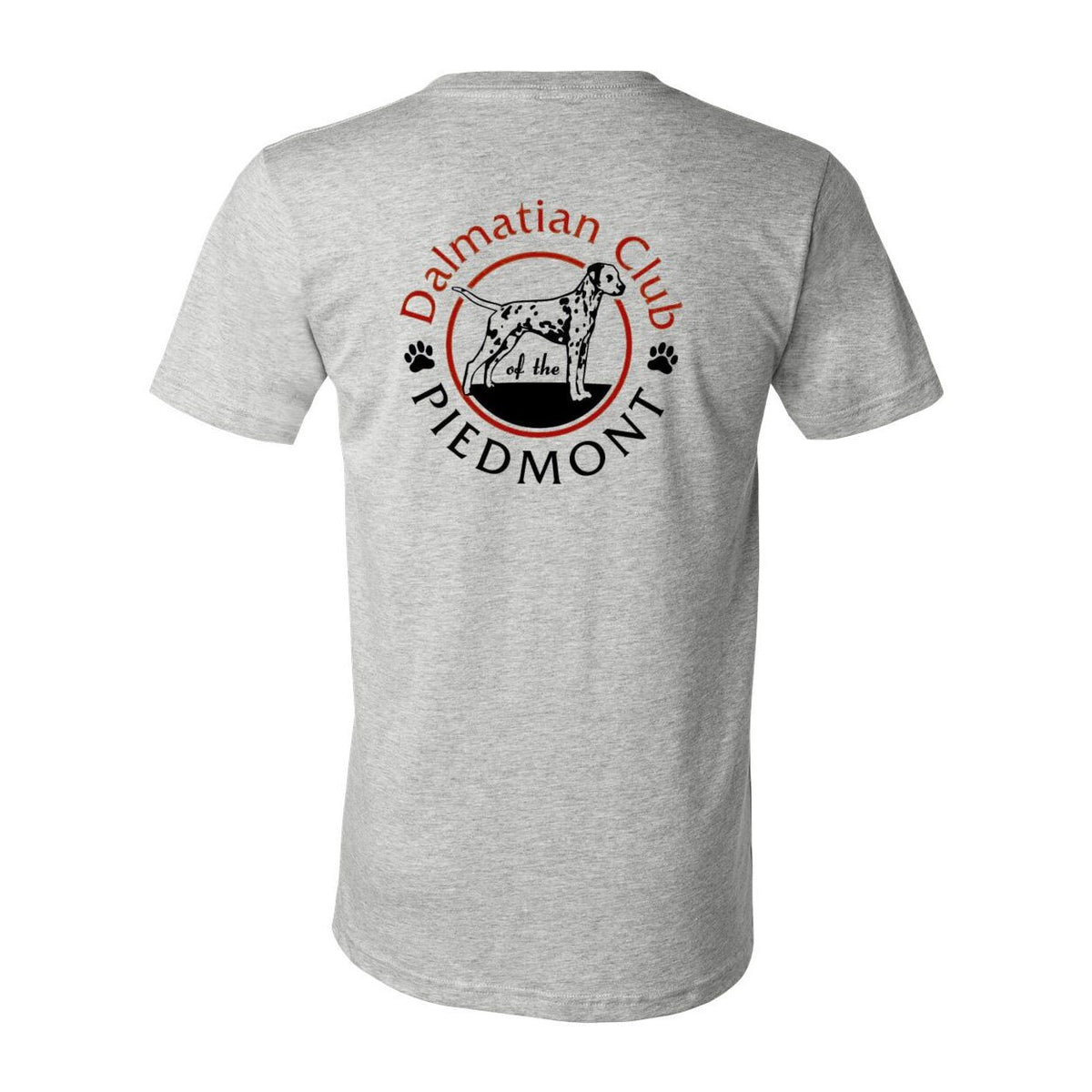 Dalmatian Club Red Black Unisex Short Sleeve V-Neck Jersey Tee