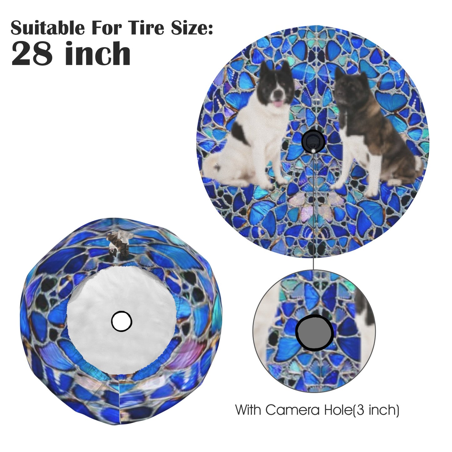 Custom Spare Tire Cover with Camera Hole - WagALotBowWow