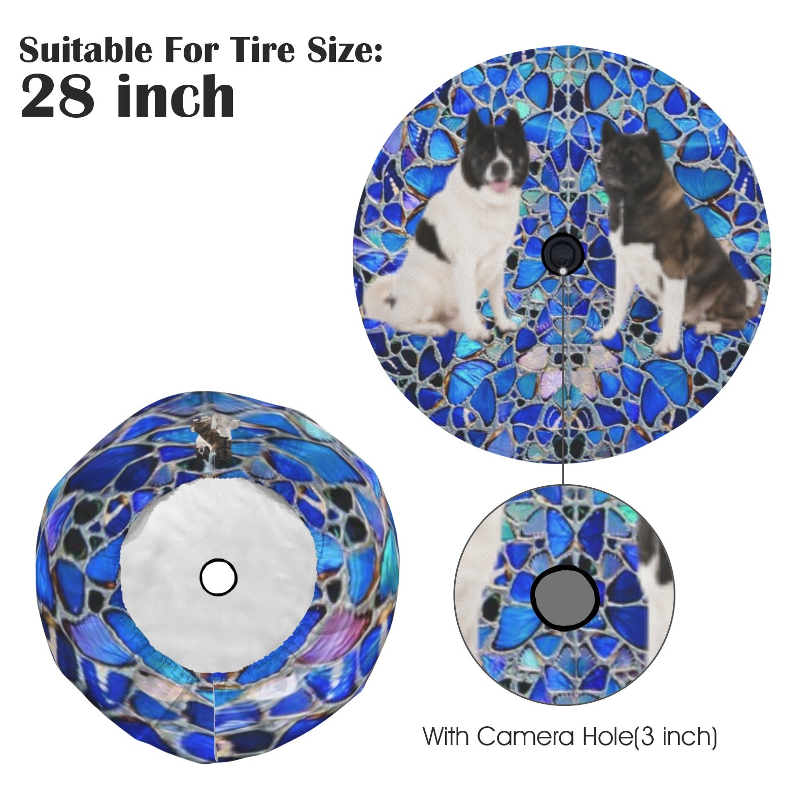 Custom Spare Tire Cover with Camera Hole - WagALotBowWow