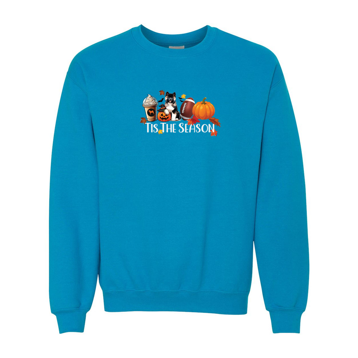 Akita Tis The Season Pumpkin Gildan Sweatshirt - WagALotBowWow