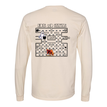 River Maze Scent Garment Dyed Heavyweight Ringspun Long Sleeve T-Shirt - WagALotBowWow