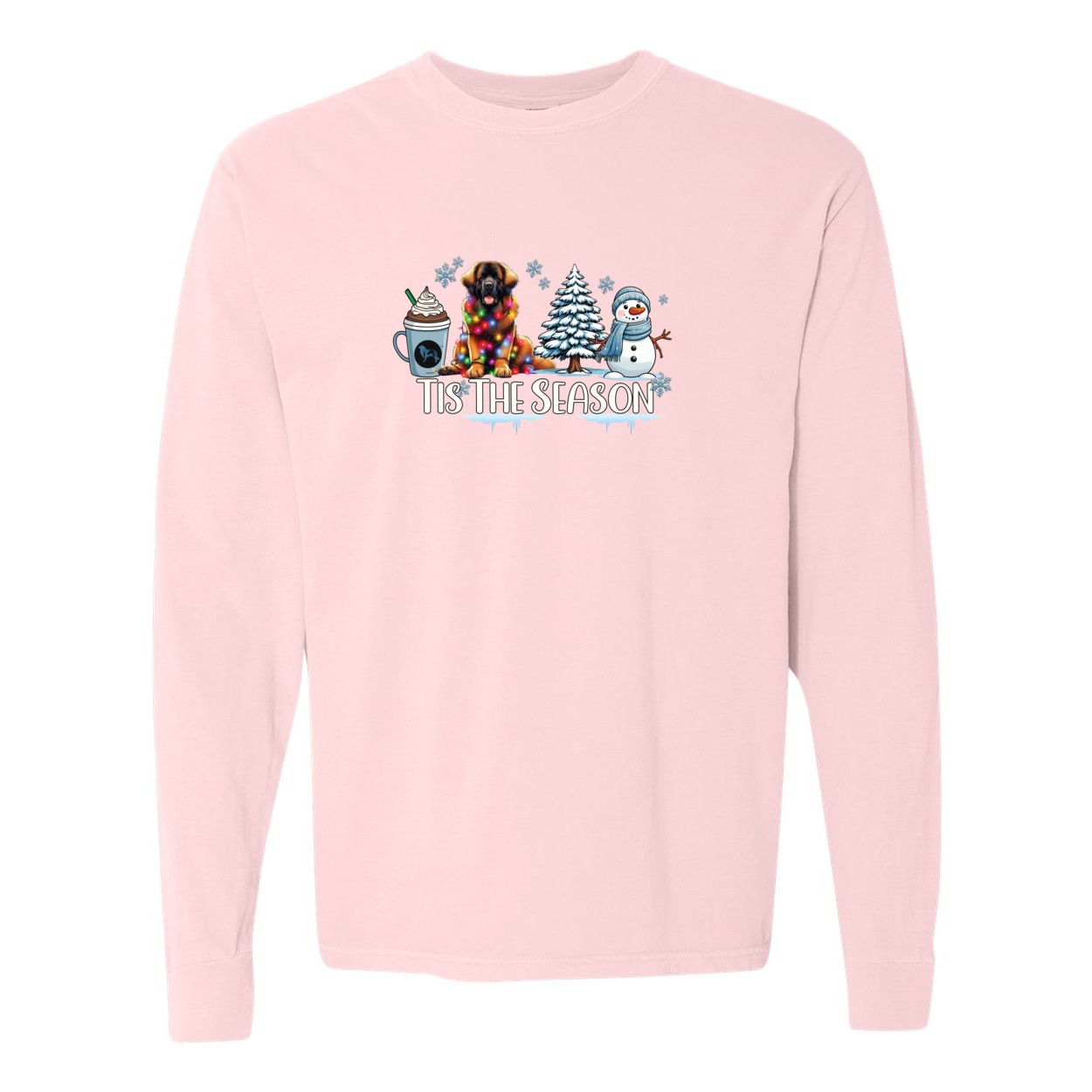 Leonberger Tis The Season Winter Long Sleeve T-Shirt - WagALotBowWow