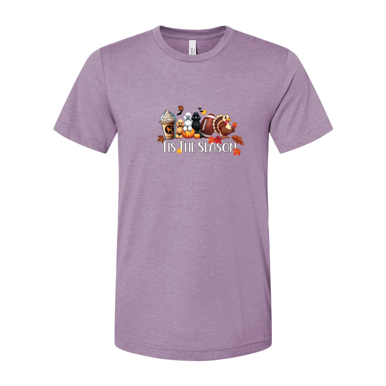 Poodle Tis The Season Fall Unisex Short Sleeve Jersey Tee - WagALotBowWow