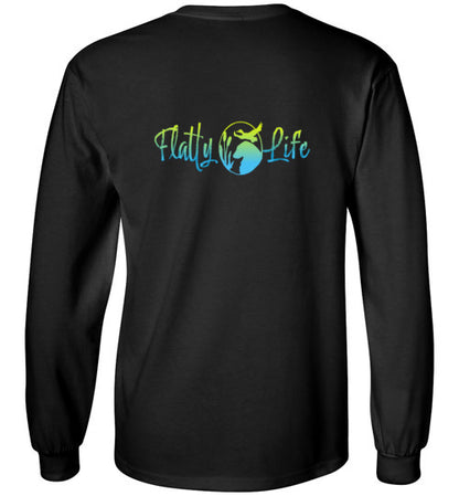 Flatty Life Front/Back LS Gildan - WagALotBowWow