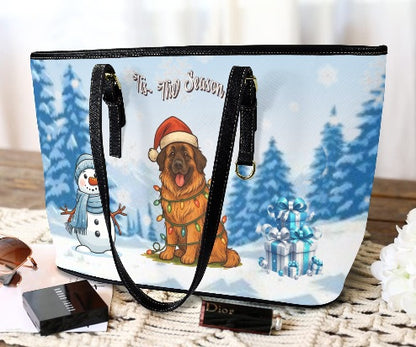 Custom Photo Leather Tote – Your Pet, Kids, or Favorite Photo