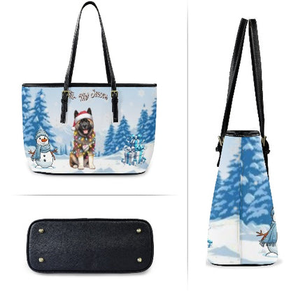 Custom Photo Leather Tote – Your Pet, Kids, or Favorite Photo