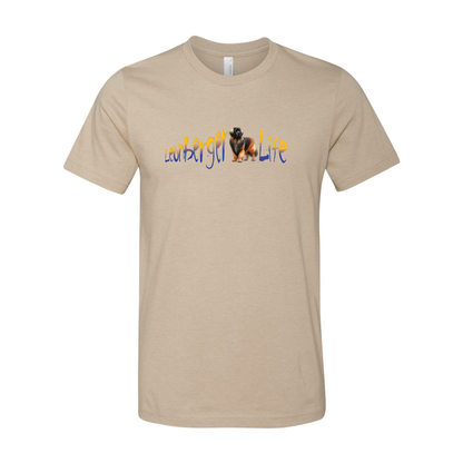 Leonberger Life YellowBlue Unisex Short Sleeve Jersey Tee - WagALotBowWow