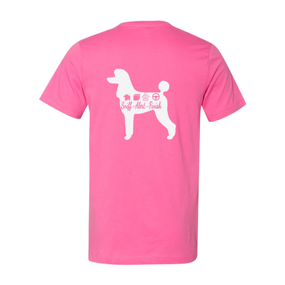 Scent Poodle 2 F/B Unisex Short Sleeve Jersey Tee - WagALotBowWow