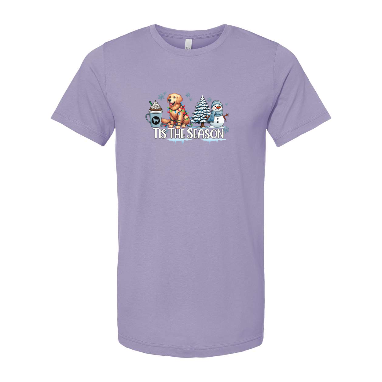 Golden Tis The Season Winter Unisex Short Sleeve Jersey Tee - WagALotBowWow