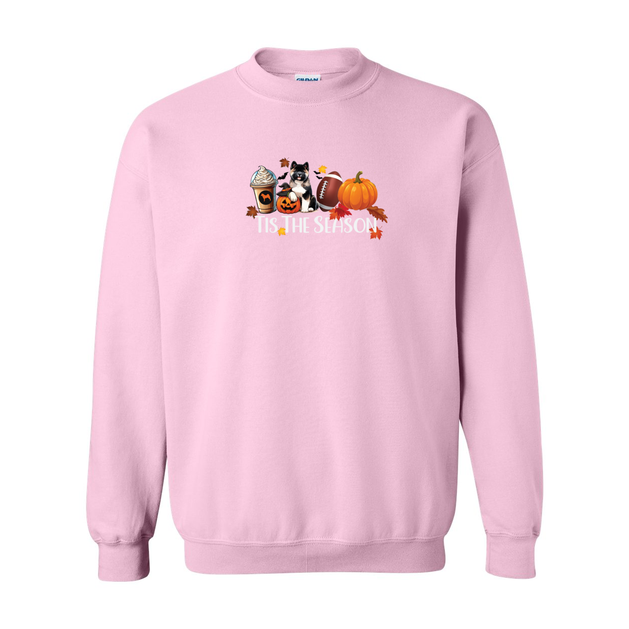 Akita Tis The Season Pumpkin Gildan Sweatshirt - WagALotBowWow