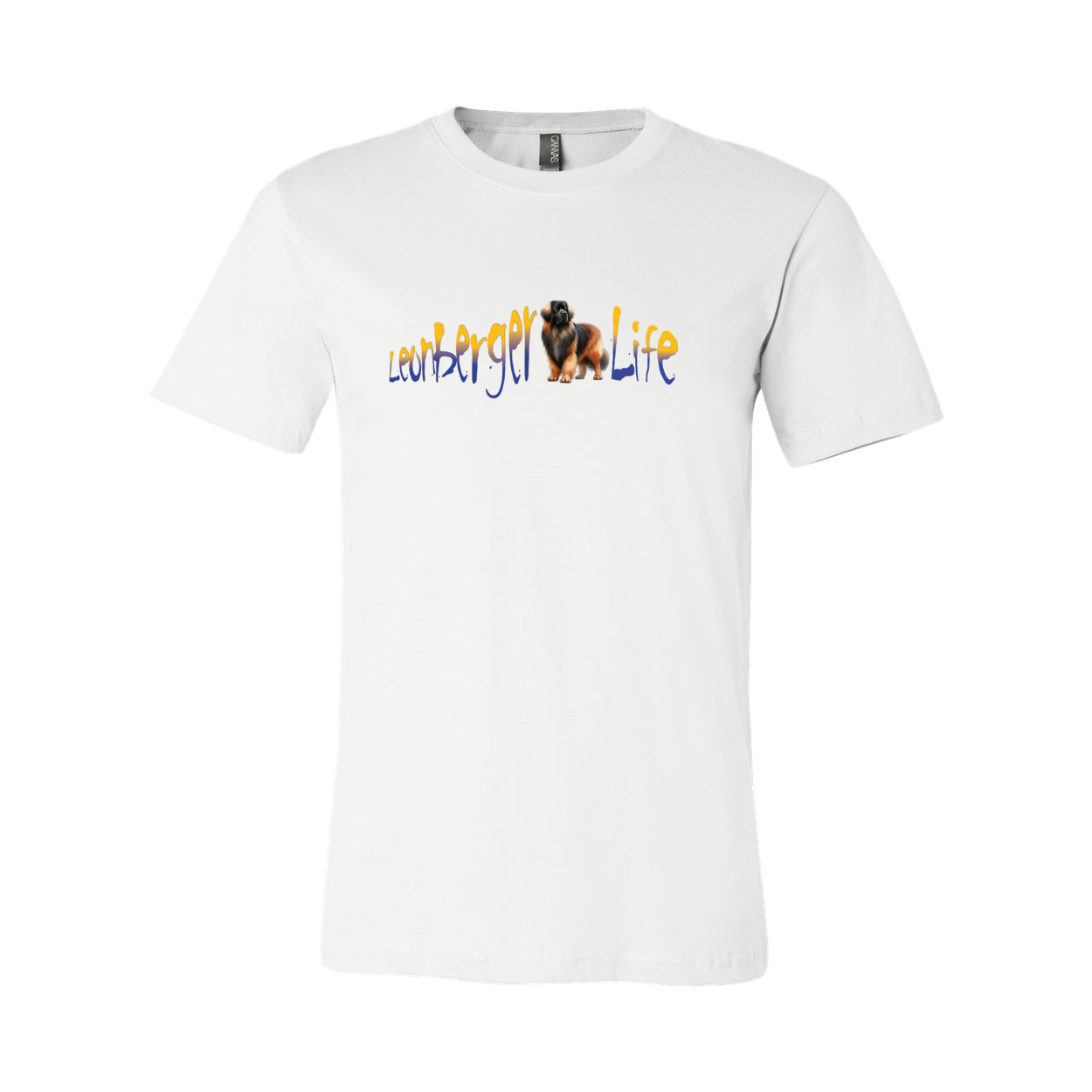 Leonberger Life YellowBlue Unisex Short Sleeve Jersey Tee - WagALotBowWow
