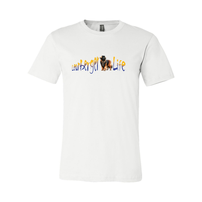 Leonberger Life YellowBlue Unisex Short Sleeve Jersey Tee - WagALotBowWow