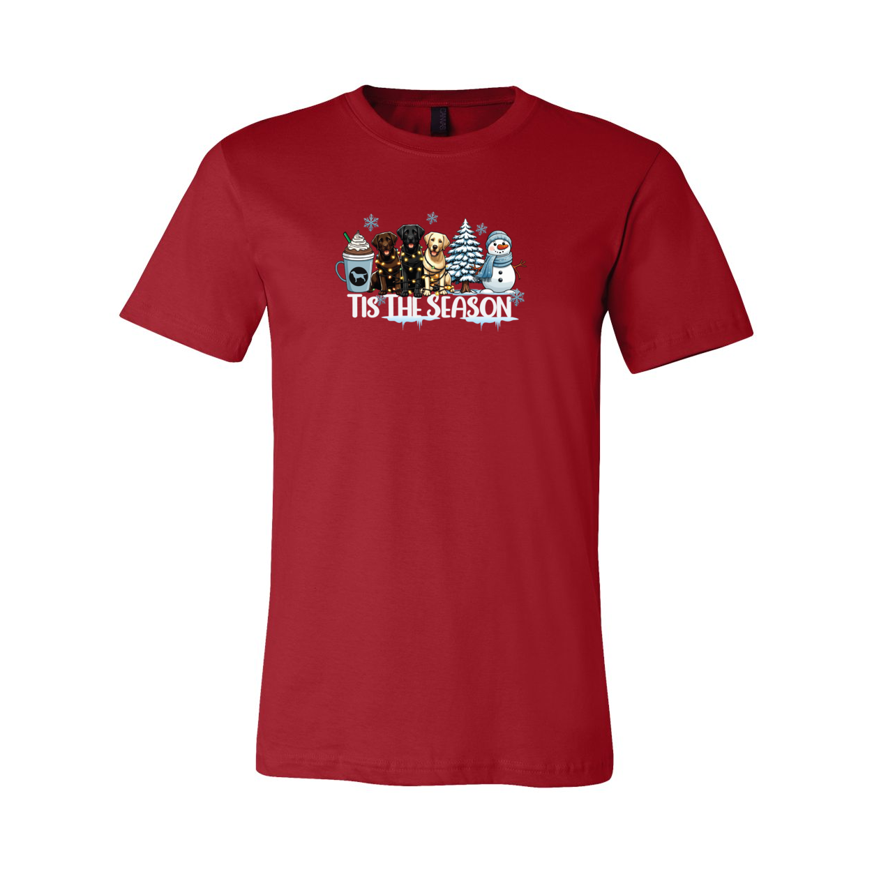 Labrador Tis The Season Winter Unisex Short Sleeve Jersey Tee - WagALotBowWow