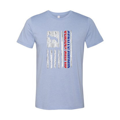 GSD RWB Vertical Flag Unisex Short Sleeve Jersey Tee - WagALotBowWow