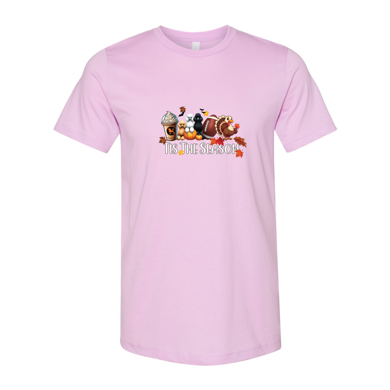 Poodle Tis The Season Fall Unisex Short Sleeve Jersey Tee - WagALotBowWow