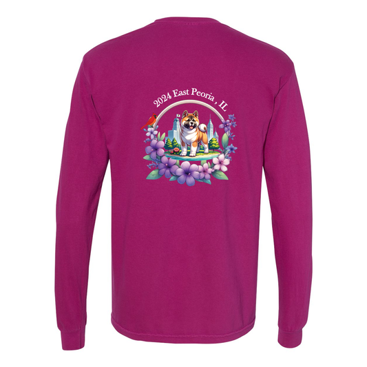 IL Akita Long Sleeve Pocket T-Shirt - WagALotBowWow