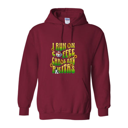 Coffee Chaos & Akita Green Yelllow Heavy Blend Hooded Sweatshirt - WagALotBowWow