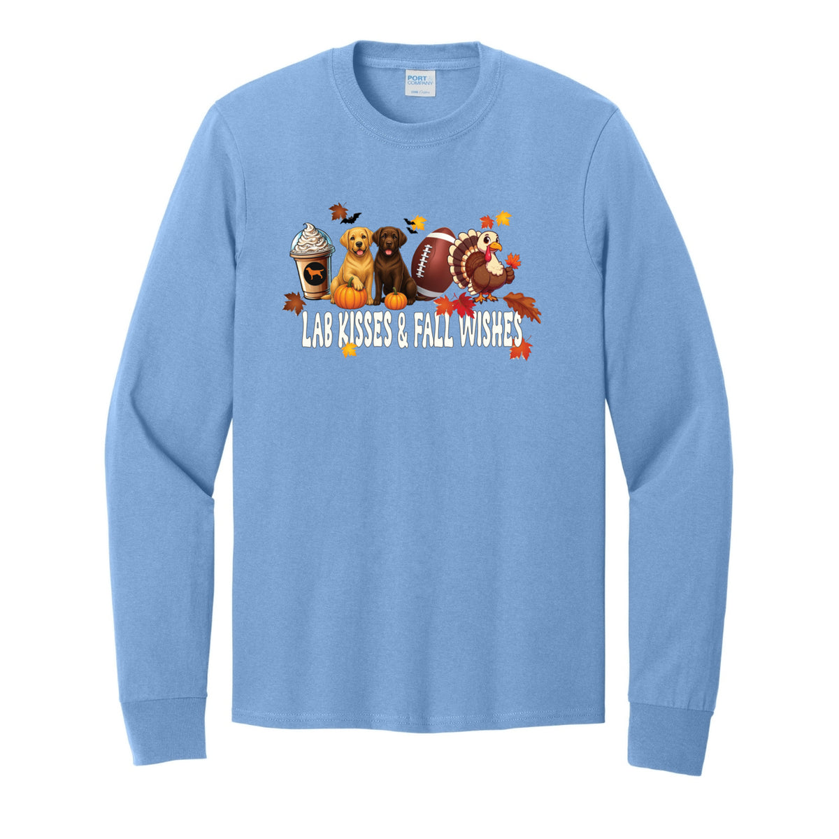Lab Fall Wishes Port & Co™ PC54LS Long Sleeve Core Cotton Tee