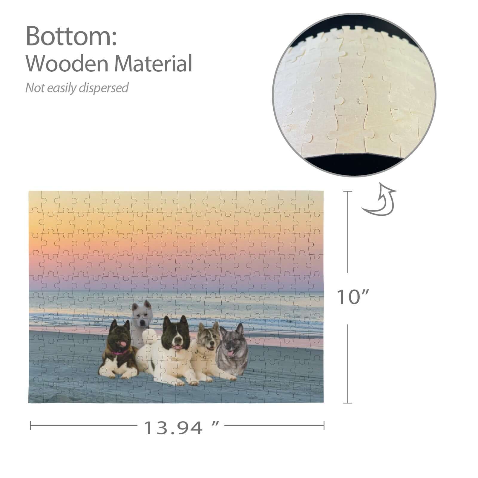 Custom 200-Piece Wooden Jigsaw Puzzles - WagALotBowWow