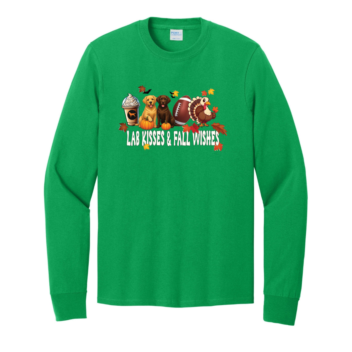 Lab Fall Wishes Port & Co™ PC54LS Long Sleeve Core Cotton Tee