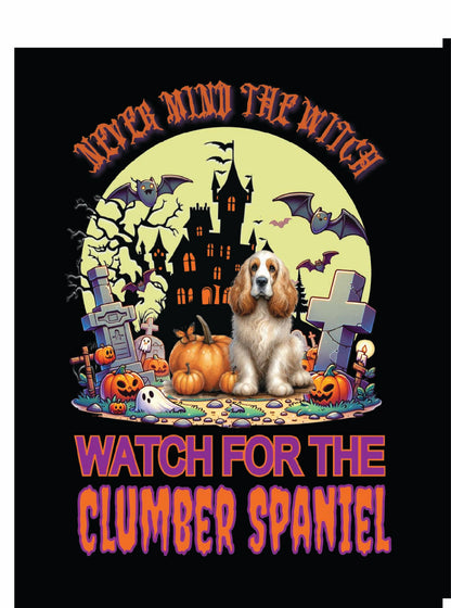 Halloween Cumber Spaniel Breed Linen Garden Flags – 12x18