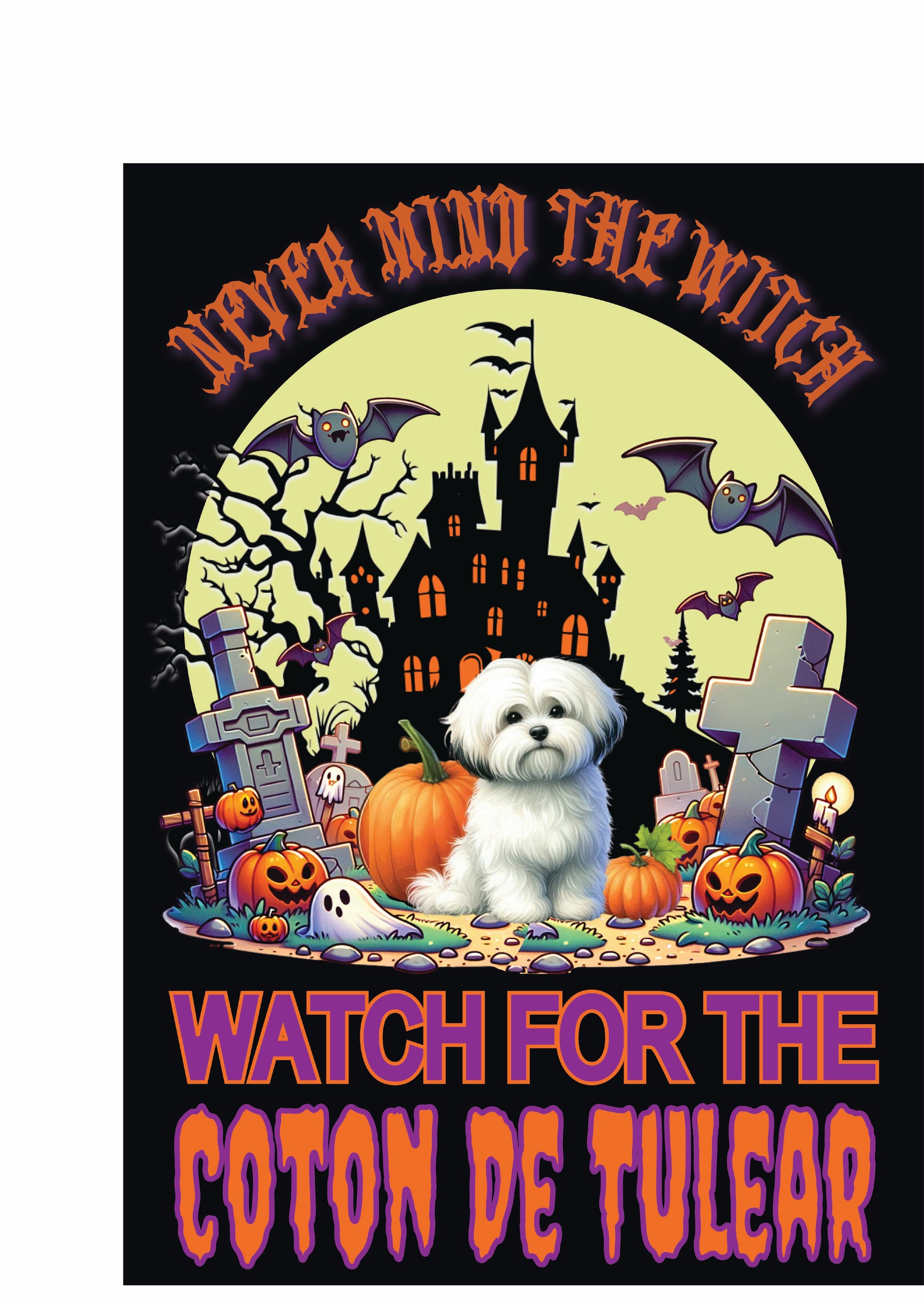Halloween Non-Sporting Breed Garden Flags - WagALotBowWow