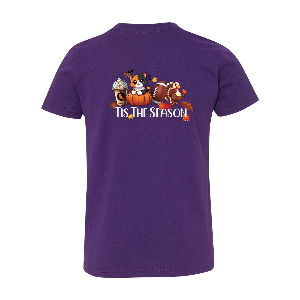 Calico Cat Tis The Season Fall Front/Back - WagALotBowWow
