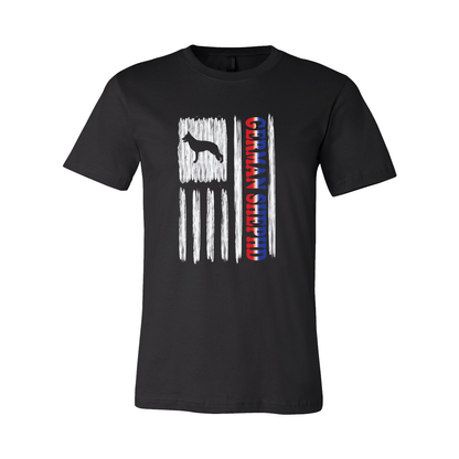 GSD RWB Vertical Flag Unisex Short Sleeve Jersey Tee - WagALotBowWow